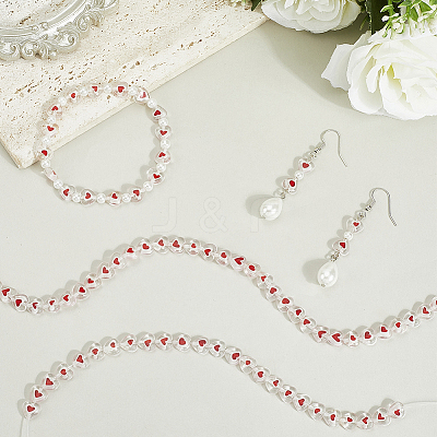 2 Strands Handmade Lampwork Beads Strands LAMP-PA0001-17-1