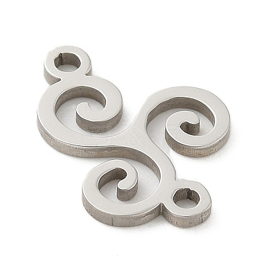201 Stainless Steel Laser Cut Connector Charms STAS-R133-02P-01-1