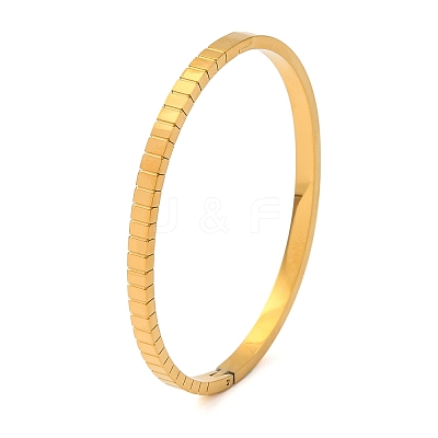 Ion Plating(IP) 304 Stainless Steel Hinged Bangles for Women BJEW-D048-12G-1