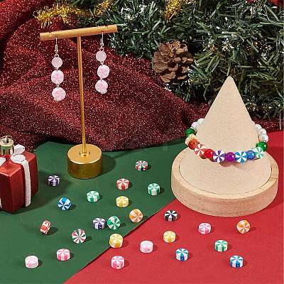 200Pcs 10 Colors Handmade Polymer Clay Beads CLAY-SC0001-80-1