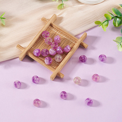 20Pcs 2 Colors Resin UV Reactive Beads RESI-TA0005-68-1