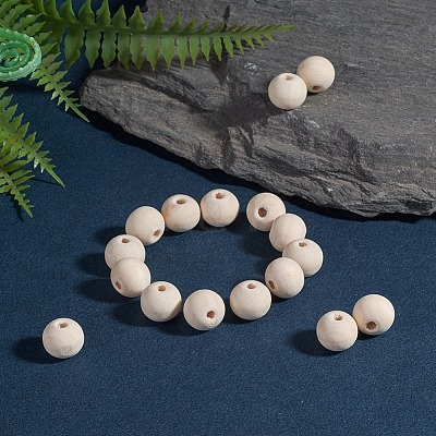 Unfinished Wood Beads X-WOOD-S651-12mm-LF-1