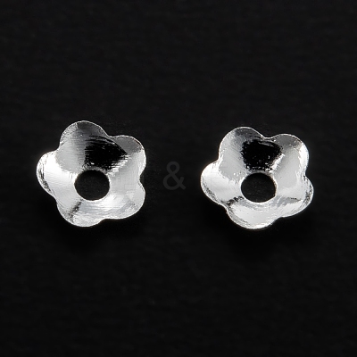 5-Petal Brass Bead Cap KK-D063-13S-1