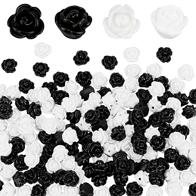 160Pcs 2 Colors Opaque Resin Beads CRES-PH0001-23-1
