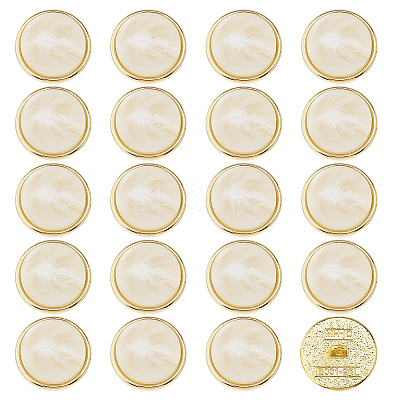 20Pcs Alloy Resin Buttons DIY-FH0009-88-1