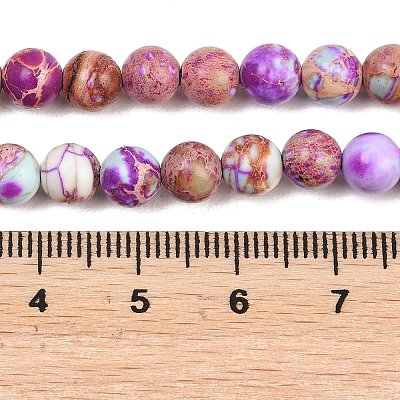 Natural Imperial Jasper Beads Strands G-I122-6mm-16-1
