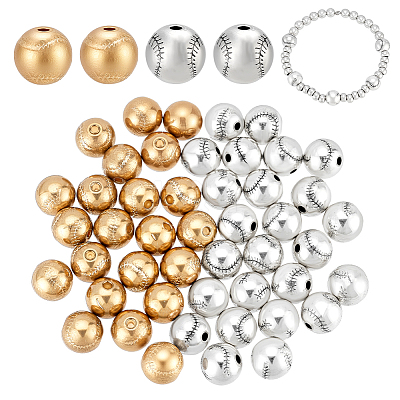 60Pcs 2 Styles Tibetan Style Alloy Beads FIND-PH0029-49-1