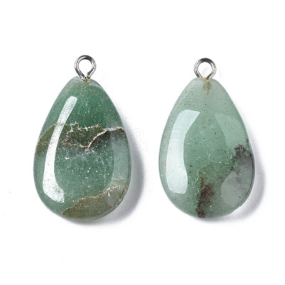 Natural Green Aventurine Pendants G-S356-14C-1