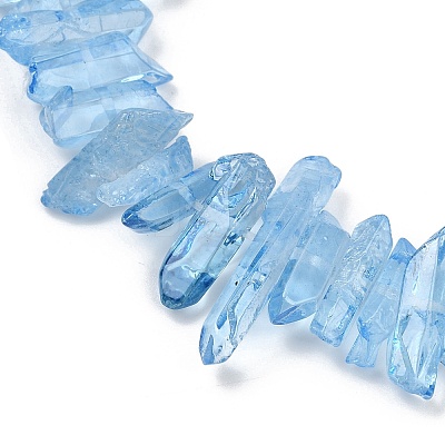 Natural Quartz Crystal Points Beads Strands G-K181-B06-01-1