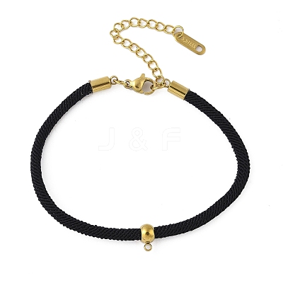 Round Polyester Twisted Cord Bracelet Makings STAS-P408-20G-01-1