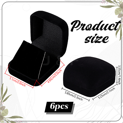 Flocking Jewelry Pendant Storage Boxes CON-WH0089-181A-1