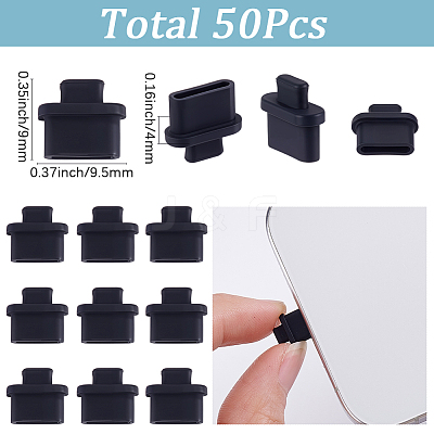 50Pcs TPU Mobile Anti-Dust Plugs FIND-SC0022-46A-1