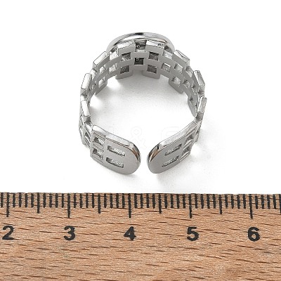 304 Stainless Steel Cuff Ring Components SA-CBA37BC-17B-P-1