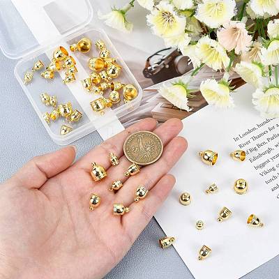 50Pcs 5 Style Brass Cord Ends KK-PH0002-54-1