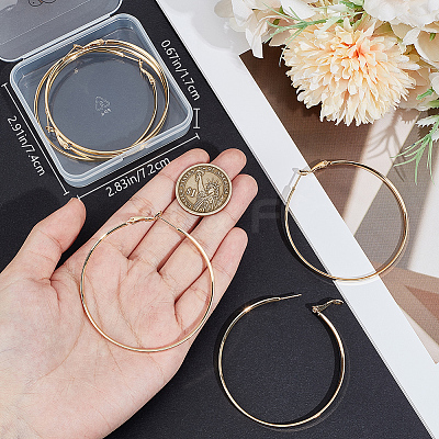 3 Pairs Brass Hoop Earrings for Women EJEW-BBC0001-66G-04-1