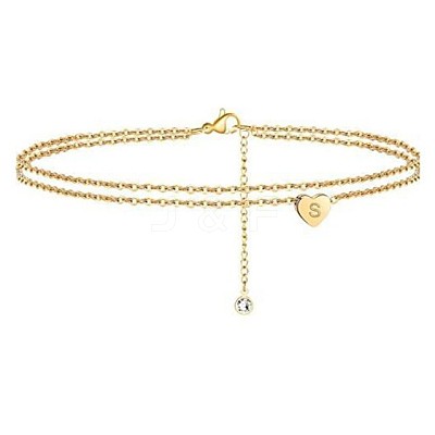 Heart Brass with Crystal Rhinestone Anklets FS-WGC43DA-10-1