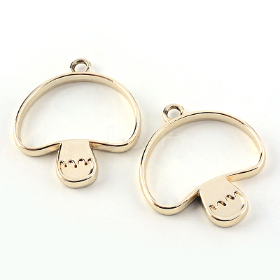 Rack Plating Alloy Open Back Bezel Pendants X-PALLOY-S047-35E-FF-1