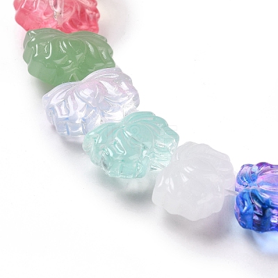 Transparent Glass Beads Strands GLAA-F114-01A-1