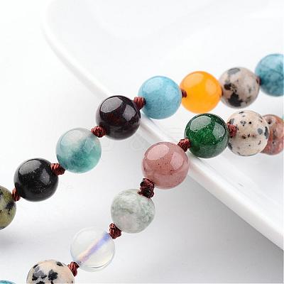 Natural Gemstone Necklaces NJEW-D264-18-1