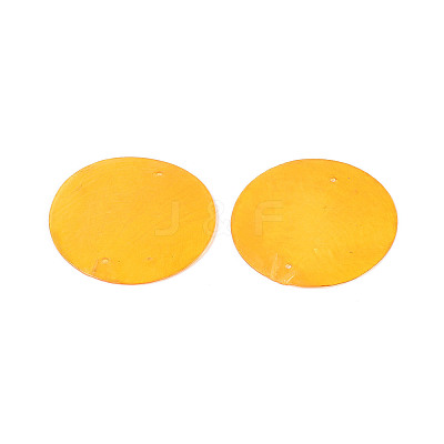 Spray Painted Natural Capiz Shell Connector Charms SSHEL-N039-03-01B-1