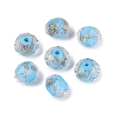 Handmade Foil Glass Beads FOIL-Q001-02B-1