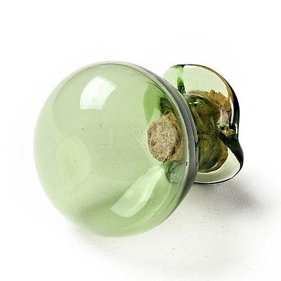 Lucky Bag Shape Glass Cork Bottles Ornament AJEW-A039-02G-1