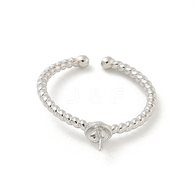 Brass Cup Peg Open Cuff Ring Settings LS-KK-G518-02P-02-1