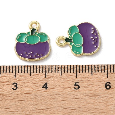 Fruit Alloy Enamel Charms PALLOY-S058-01LG-23-1