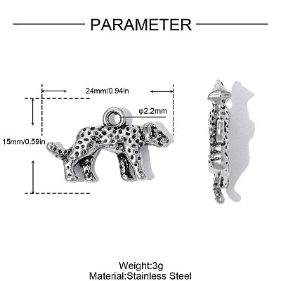 304 Stainless Steel Pendants STAS-OY015-21P-1