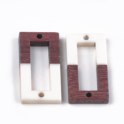 Resin & Walnut Wood Links connectors RESI-S367-09A-1