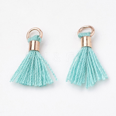 Polycotton(Polyester Cotton) Tassel Pendant Decorations FIND-S275-15G-1
