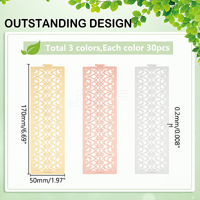 90Pcs 3 Colors Paper Napkin Rings AJEW-WR0002-50-1