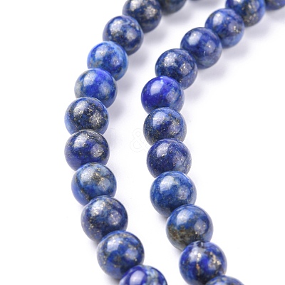 Natural Lapis Lazuli Beads Strands G-G099-8mm-7-1