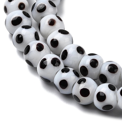 Handmade Lampwork Beads LAMP-D002-6mm-01F-1