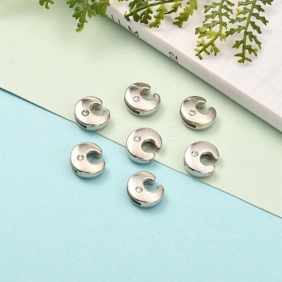 Letter Slider Beads for Watch Band Bracelet Making X-ALRI-O012-C-NR-1