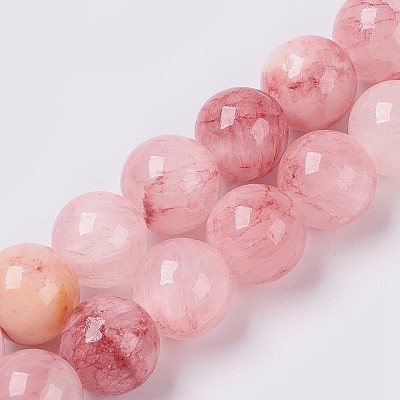 Natural Colorful Green Jade Beads Strands X-G-G757-02-10mm-1