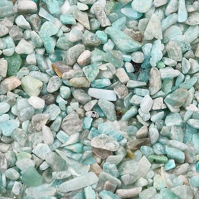 Natural Amazonite Chip Beads G-O103-08-1