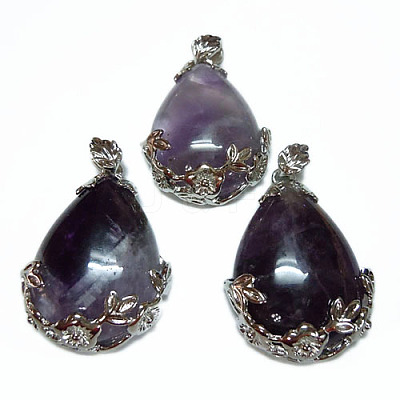 Valentine Gifts Idea for Guys Natural Amethyst Pendants X-G-Q689-1