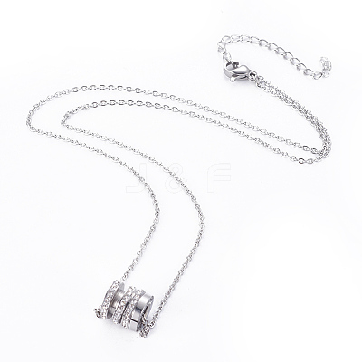 304 Stainless Steel Pendant Necklaces NJEW-F264-25P-1