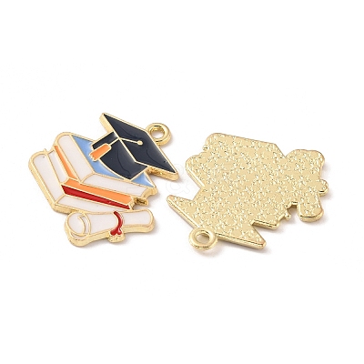 Study Supplies Theme Alloy Enamel Pendants ENAM-WH0061-20C-01-1
