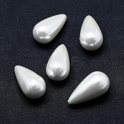 Electroplate Shell Pearl Half Drilled Bead BSHE-G006-01F-1
