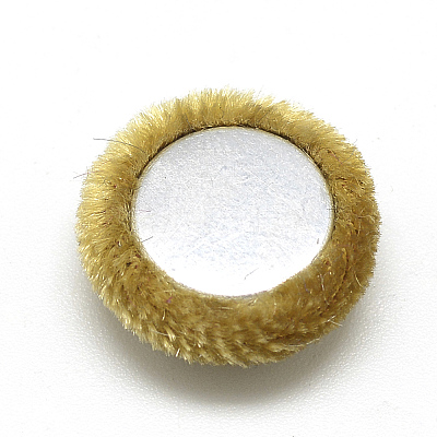 Velvet Cloth Fabric Covered Cabochons WOVE-S084-12F-1