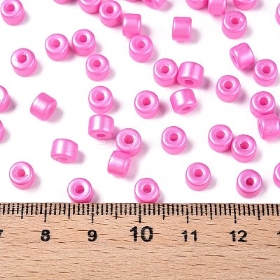 Baking Paint Pearlized Glass Seed Beads SEED-T008-03K-1