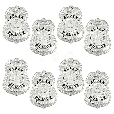 8Pcs Iron Alloy Badge Brooches JEWB-MA0001-03-1