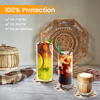 Polyester & Cotton Woven Coasters AJEW-WH0874-001-1