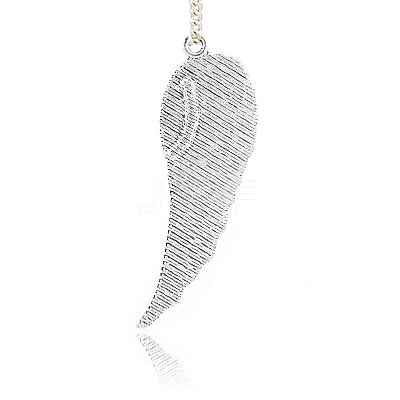 Antique Silver Plated Alloy Wing Big Pendants ALRI-N019-04-1
