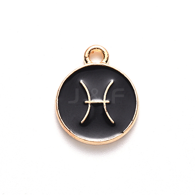 Alloy Enamel Pendants X-ENAM-S124-01A-08H-1