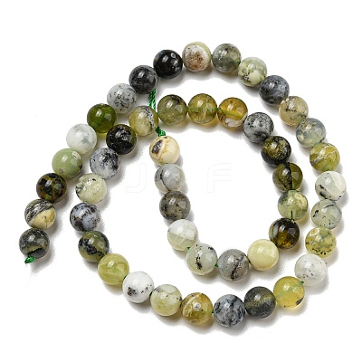 Natural Green Opal Beads Strands G-R494-A11-03-1