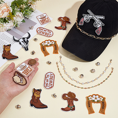 Western Cowboy Hat Decoration Findings Kits DIY-WR0005-28-1