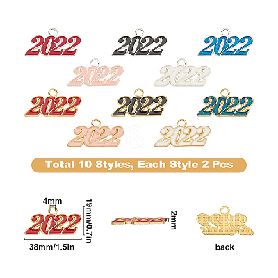 Alloy Enamel Pendants PALLOY-SC0002-94-RS-1